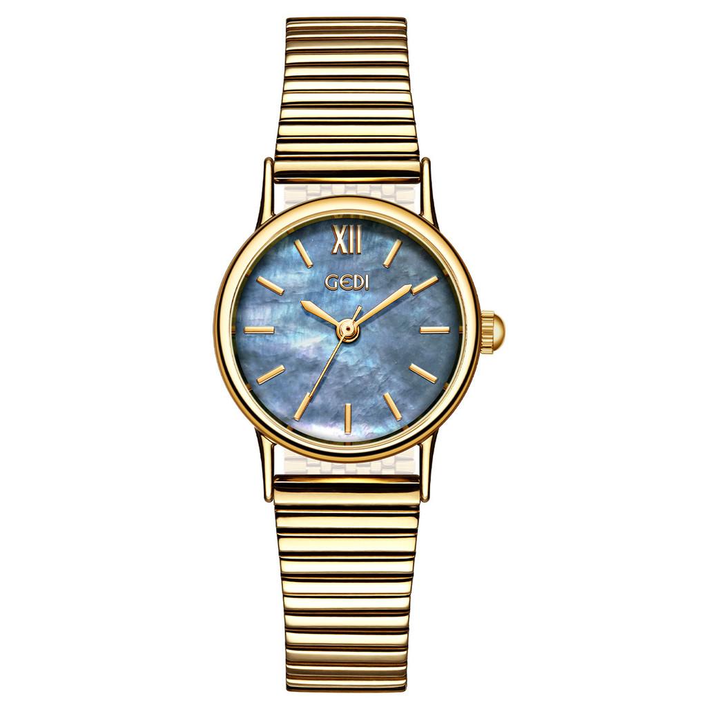 Womens Waterproof Quartz Watch With Alloy Strap For Casual Daily Wear синий
