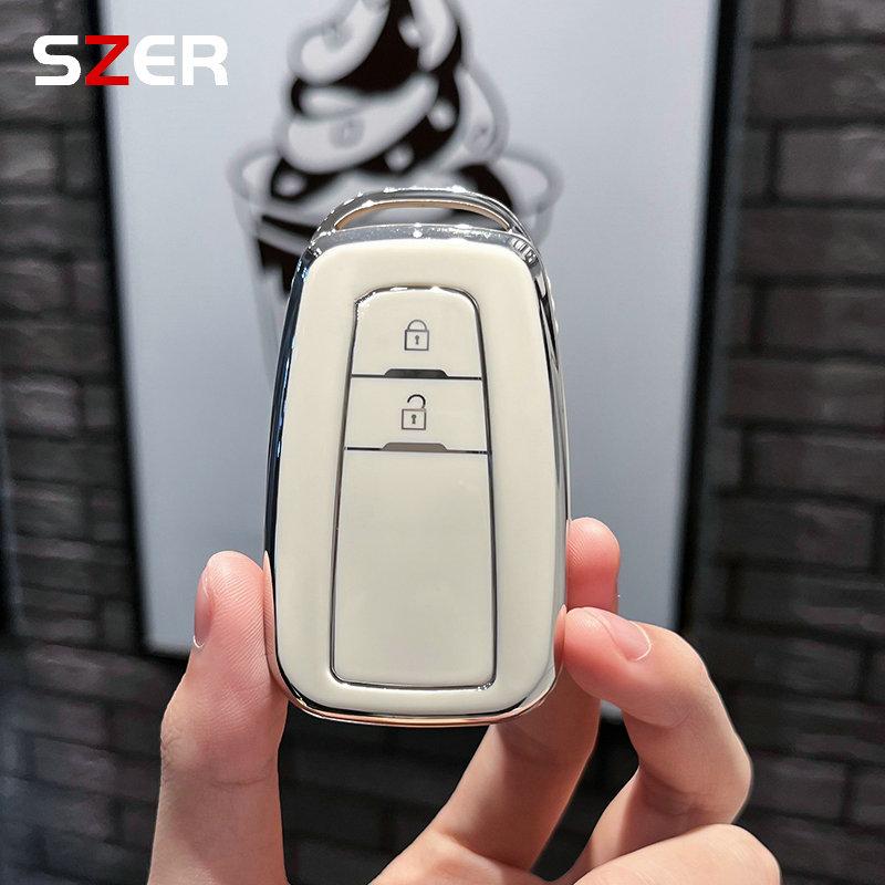 TPU Car Key Cover For Corolla Rav4 Camry 70 CHR Prado 150 Highlander Key Case Holder Accessories Fob 2 3 Buttons