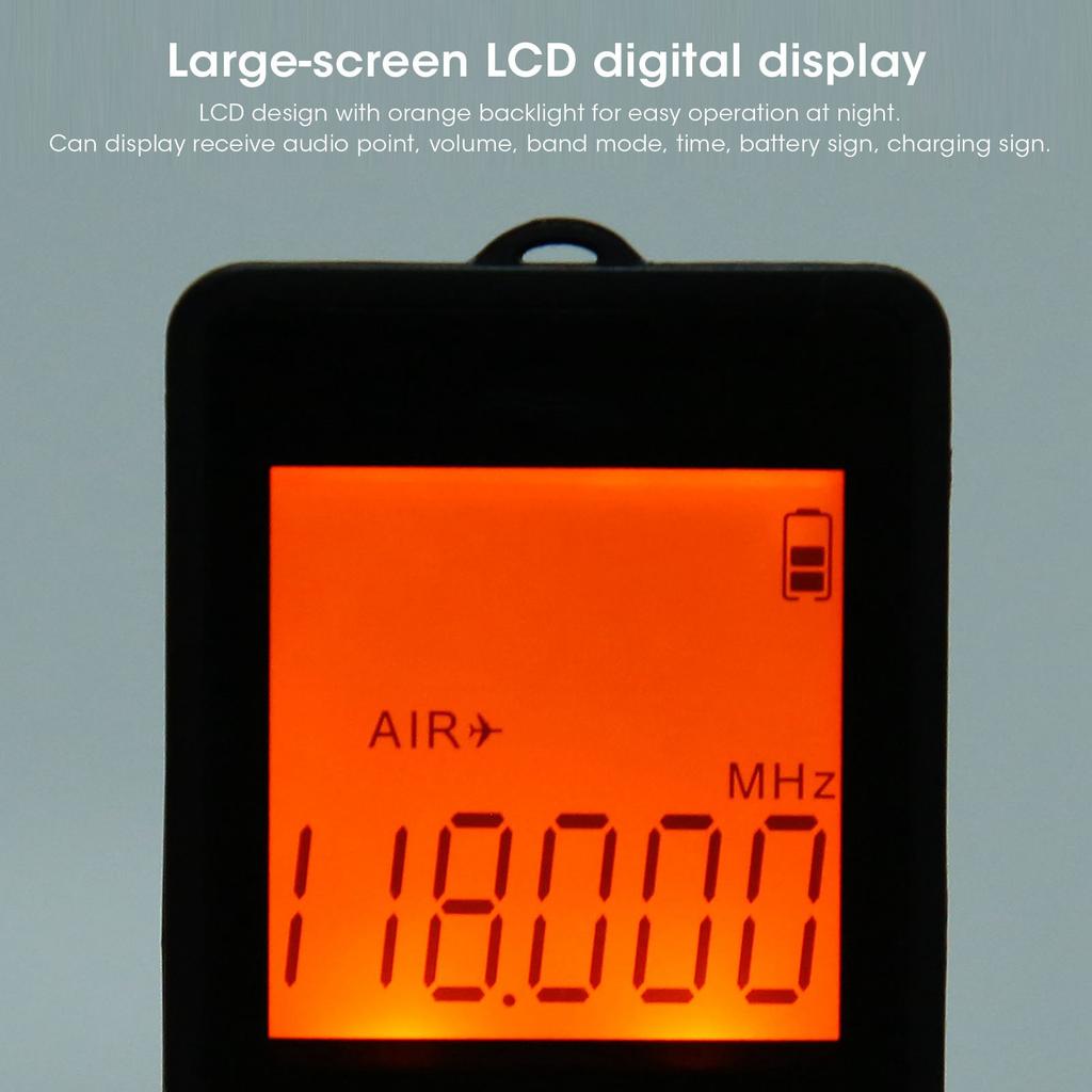Aircraft Band Radio HRD‑767 Portable Radio Aircraft Band Automatic Power Off FM/AM/AIR Radio with Earphone Radio with Earphone