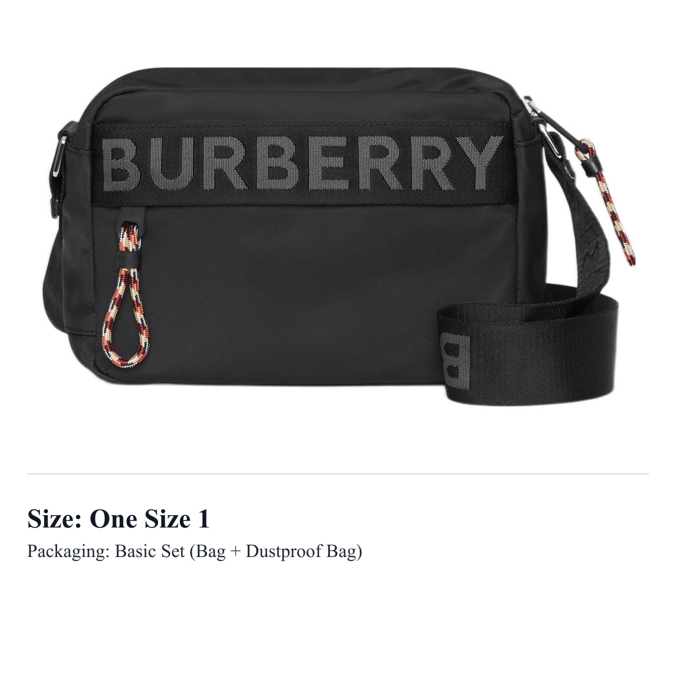 Burberry Econyl Logo Crossbody Black 8025669