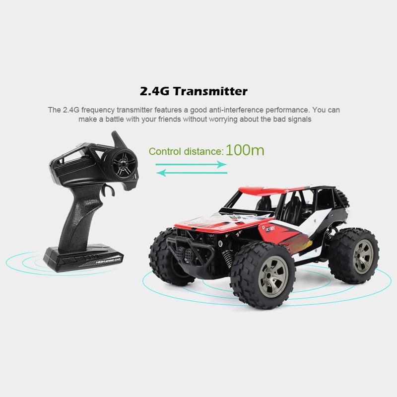 3 Colors 1:18 55KM/H 2.4GHz Remote Control Car RC Electric Monster Truck Off Road Vehicle New