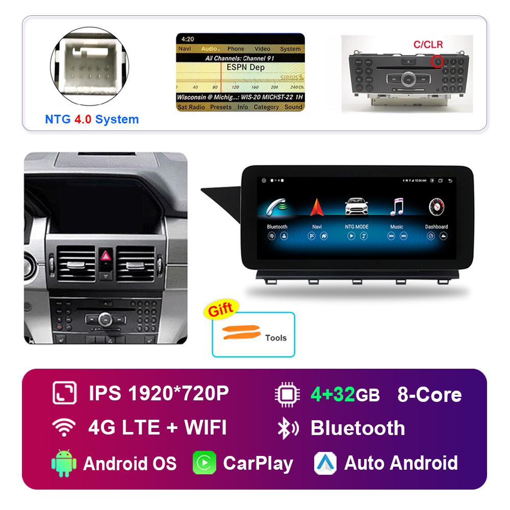 

10,25 дюйма 1920*720P для Mercedes Benz GLK Class X204 2008 - 2015 NTG 4.0 4.5 система Android автомобильный радиоприемник мультимедийный плеер GPS