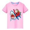 Süßes Weihnachtsdruck-T-Shirt für Kinder Jungen 10 Jahre Anime Kurz Y2k One Piece Santa reitet einen Wal 100% Baumwolle Oberteile T-Shirts Mädchen Kleidung