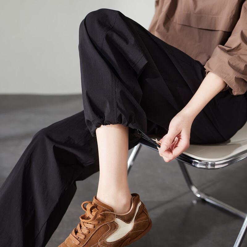 SOFSIL Women s Outdoor Sports Drawstring Cuffed Straight-Leg Pants 30/XXL