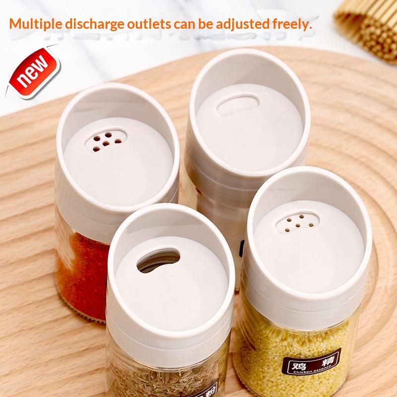 1/4 Stück Küchen-Salzflasche Kunststoff Versiegelt Feuchtigkeitsdicht Gewürzdose Outdoor Mehrzweck-Gewürzdose Drehbarer Deckel