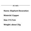 Bronze Miniature Elephant Statue Home Office Tea Carving Handle Pet Desktop Animal Ornament