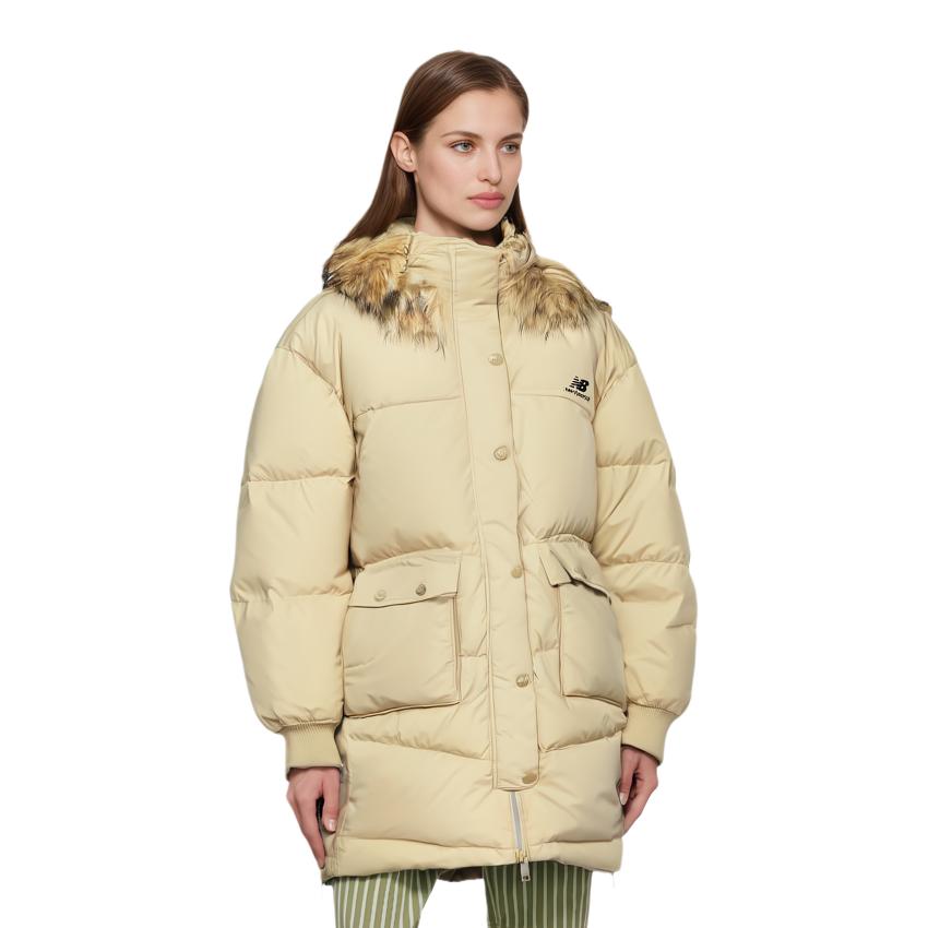 New Balance Down Jackets Women's Yellow Hooded Thickened Other AWJ14354-PEB
