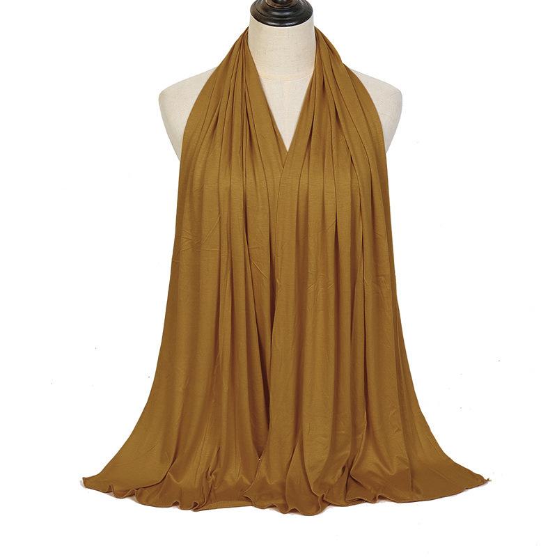 Middle East hot-selling solid color mercerized cotton headscarf soft versatile autumn and winter warm shawl ere carf