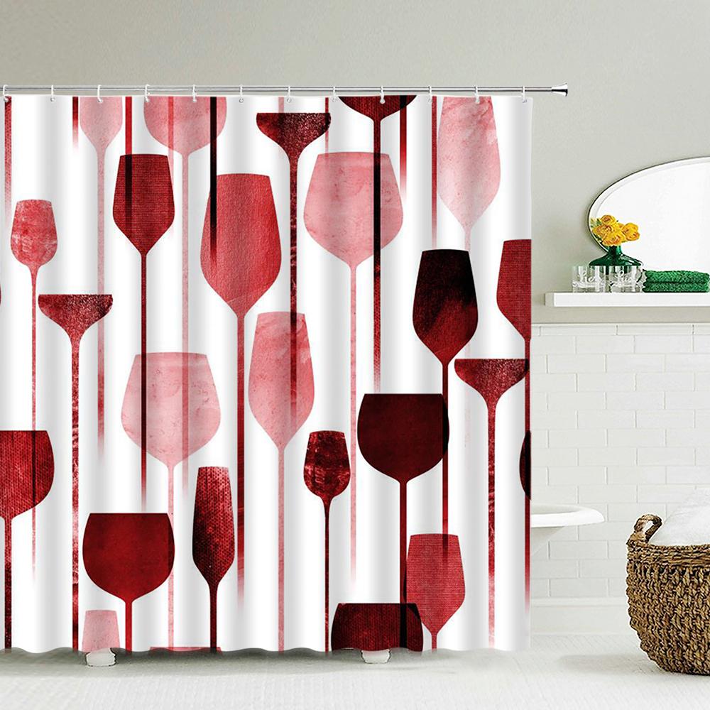 Bathroom Curtain Modern Simple Pattern Home Decor Waterproof Polyester Shower Curtains Bath Screen 180*180Cm & 180*200Cm