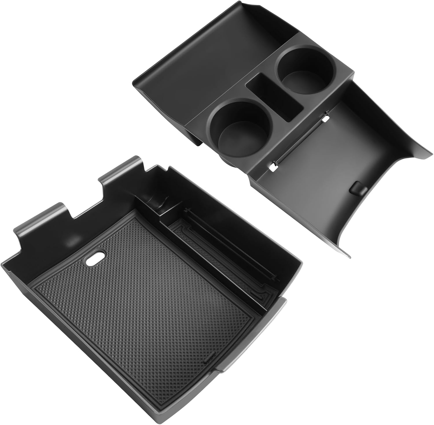 

2PCS Center Console Organizer For 2025 Hyundai Tucson Limited Floor Lower Center Console Armrest Storage Box Tray Accessories чёрный