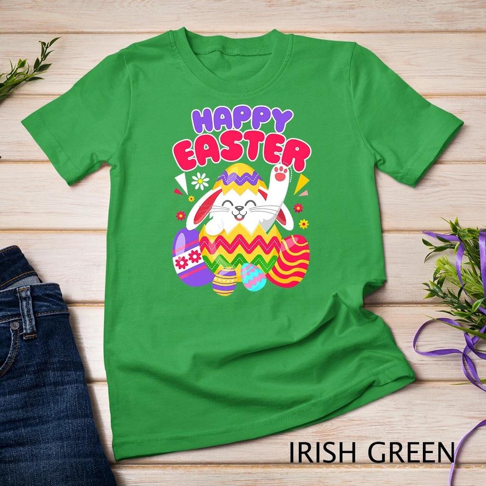 Happy Easter Bunny Easter Eggs T-Shirt Unisex T-shirt 4 M