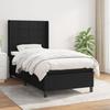Maison Exclusive - Base a doghe per letto con materasso Nero 90x200 cm Tessuto