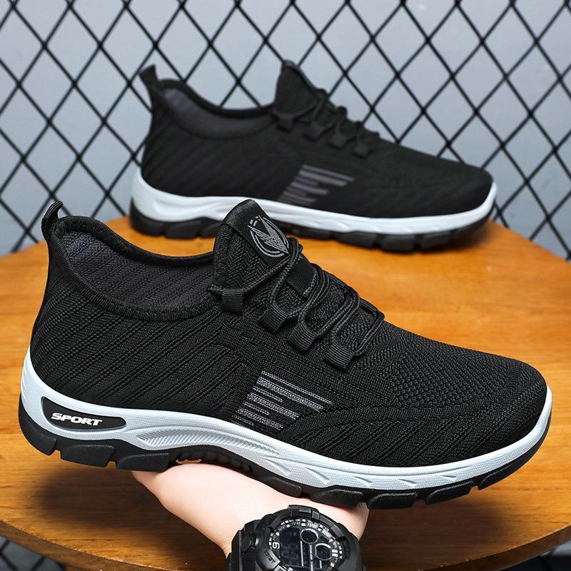 Fashion Men's Breathable Mesh Canvas Shoes Couple's Sport Running Shoes Fashion Men Sneakers Lace Up Tennis Training Shoes for Men Women