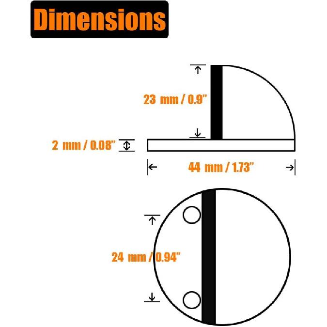 JQK Floor Door Stopper, Snowboard Hanger Storage Stainless Steel Sound Dampening Door Stop Bumper Wall Protetor Display Hanger Rack, 5 Pack Brushed,