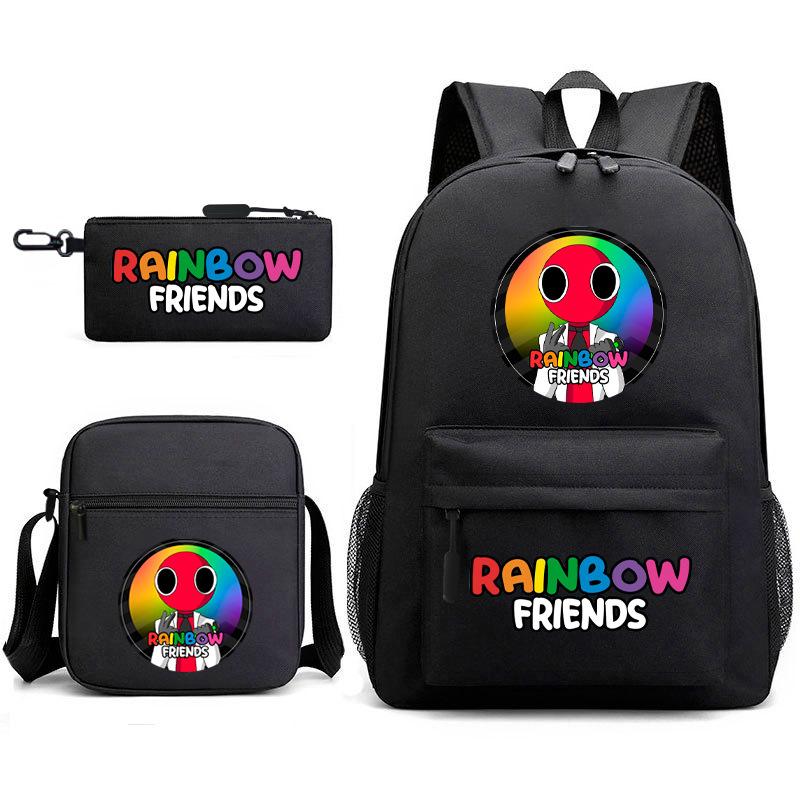 Rainbow Friends Gra Rainbow Friends Plecak Szkoła Podstawowa Torba Szkolna Gwiazda Zestaw Trzech Sztuk