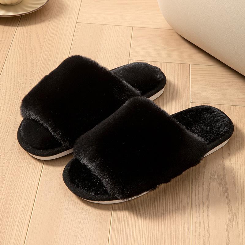 Winter Fashion Indoor Home Comfortable Warm Non-Slip Slippers Women Shoes
