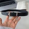 Unisex Contemporary Black Pu Belt For Everyday Fashion Stylish And Look Minimalist