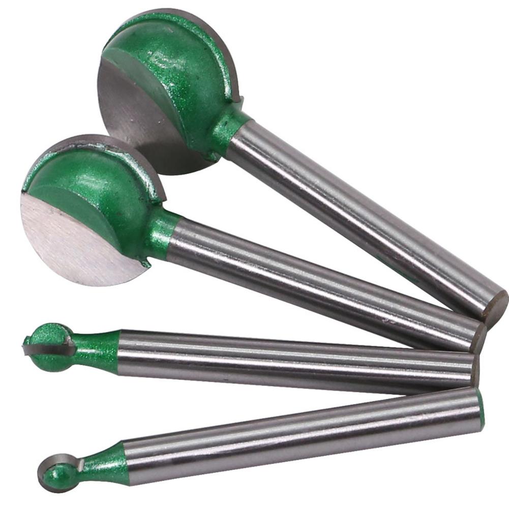 Green / Silver Routet Bit Hard Alloy Lubricated Round