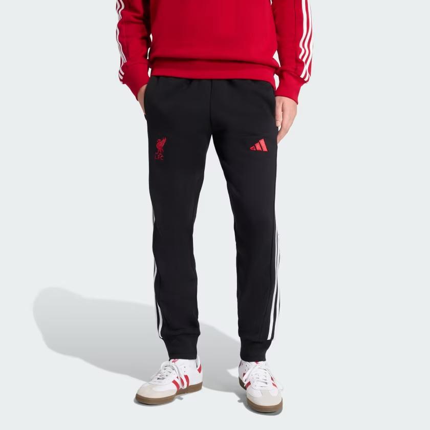 Adidas Liverpool FC DNA Logo Stripe Letter Lace Football Pants Men bottoms JW7891
