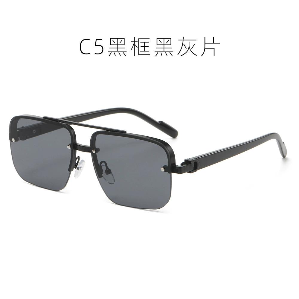 Mens Womens Square Gradient Sunglasses Double Bridge Oversized UV400 Anti Glare Shades Eyewear Brand Design