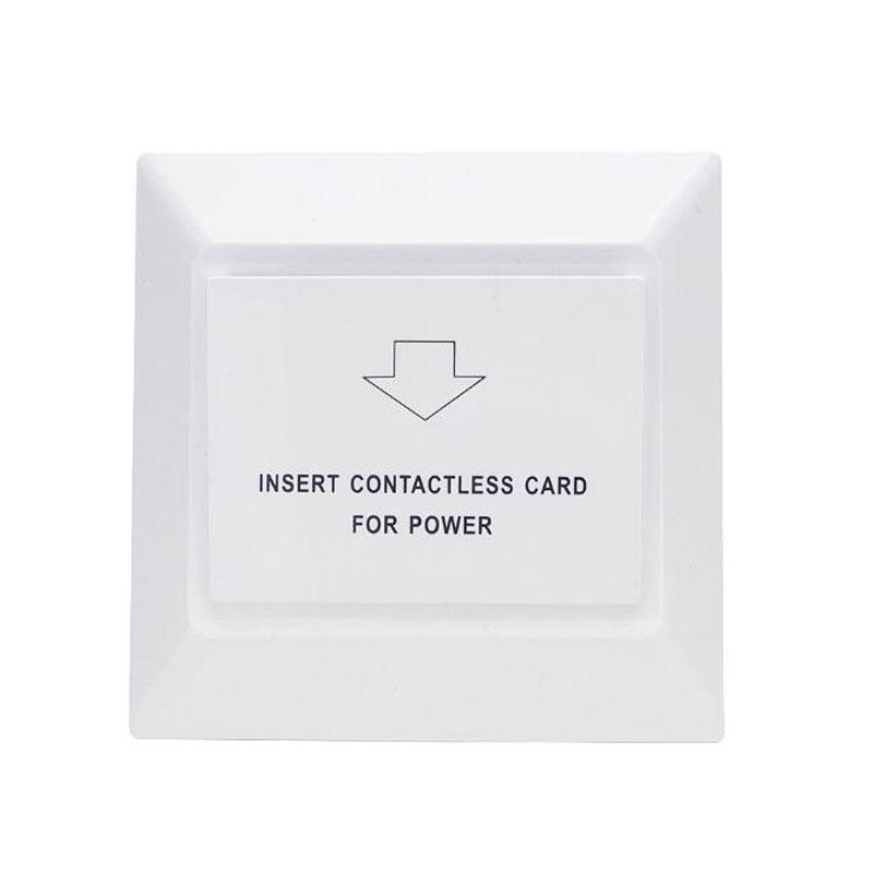 Smart Power Saver Wall Mounted Hotel RFID Proximity Key Card Universal Energy Saving Switch Device 86mm*86 mm&US Standard белый