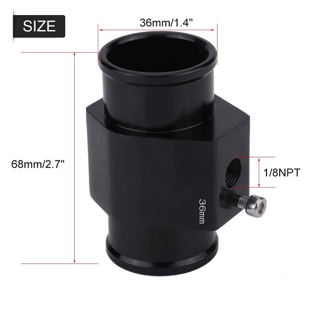 Sensoranzeige Qiilu Sensoradapter für Sensoranzeige Verbindungsrohr Temperatursensor Aluminiumlegierung (36mm) Mehrfachmessgerät