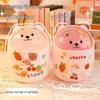 Mini Cute Bear Desktop Trash Can for Office and Student Desk