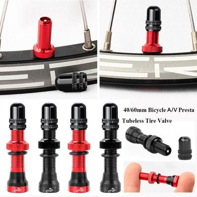 MTB Road Bike CNC Machined Tire Presta Valve Anodized Nipple American Valve Schrader A/V Valves