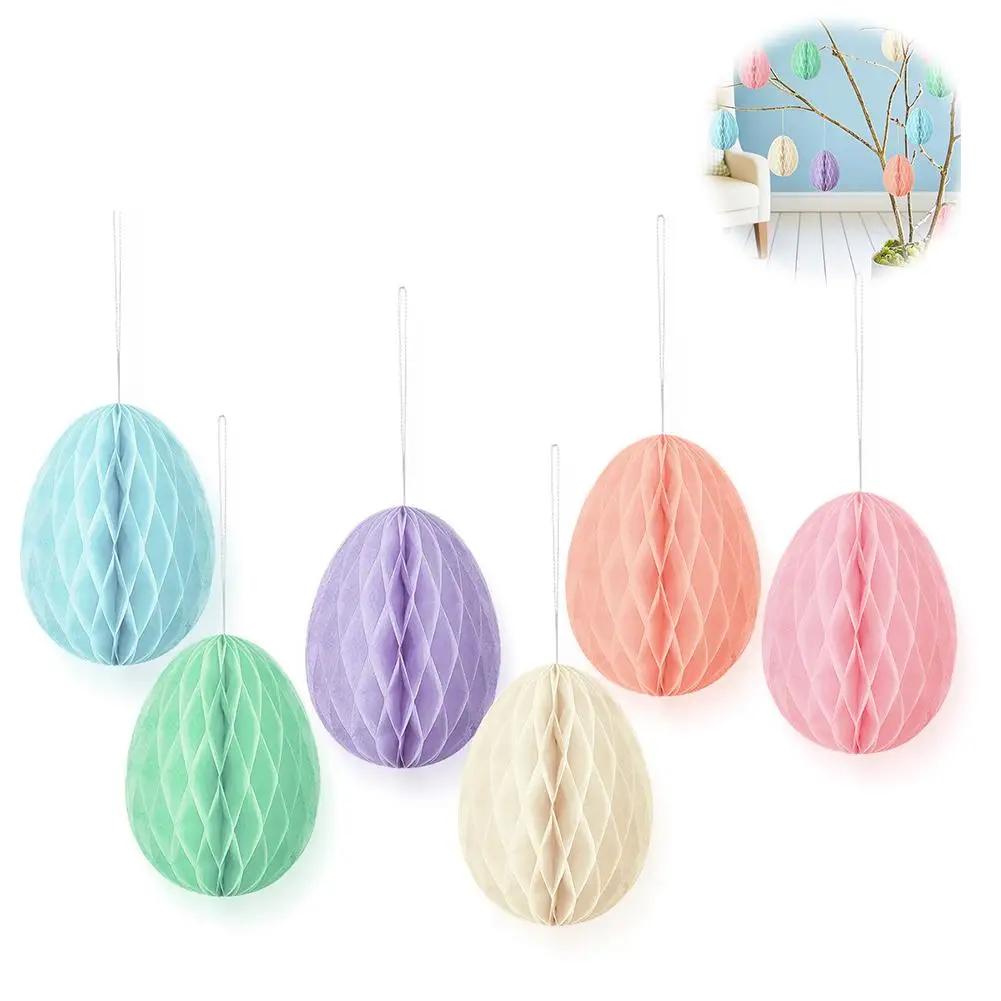 

6Pcs 10cm Colorful Happy Easter Egg Honeycomb Ball Thick Birthday Honeycomb Baby Party Paper Decor 2026 Balls Decoration Sh F6G7