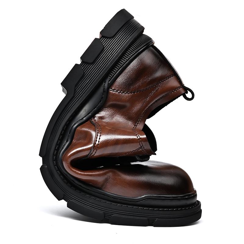 Módní pánské kožené boty pro volný čas Formální obchodní kožené boty svatební boty