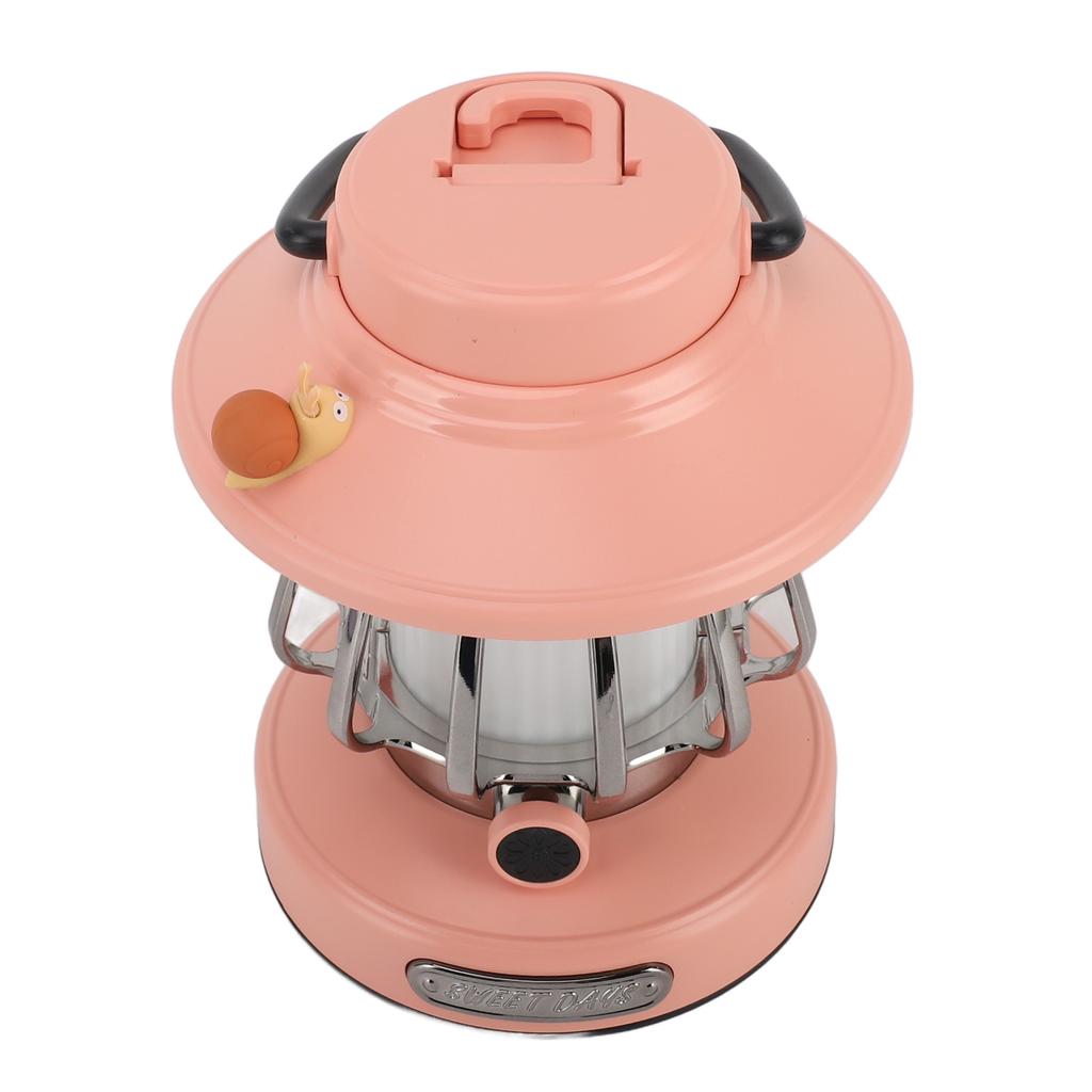 Retro Rechargeable Camping Lantern Infinite Dimming 3 Color Temperature Camping Lantern Portable Tent Light Emergency Light