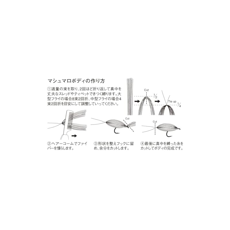 TIEMCO Fly Material Shimazaki Marshmallow Fiber Golden Olive #15 66542001015