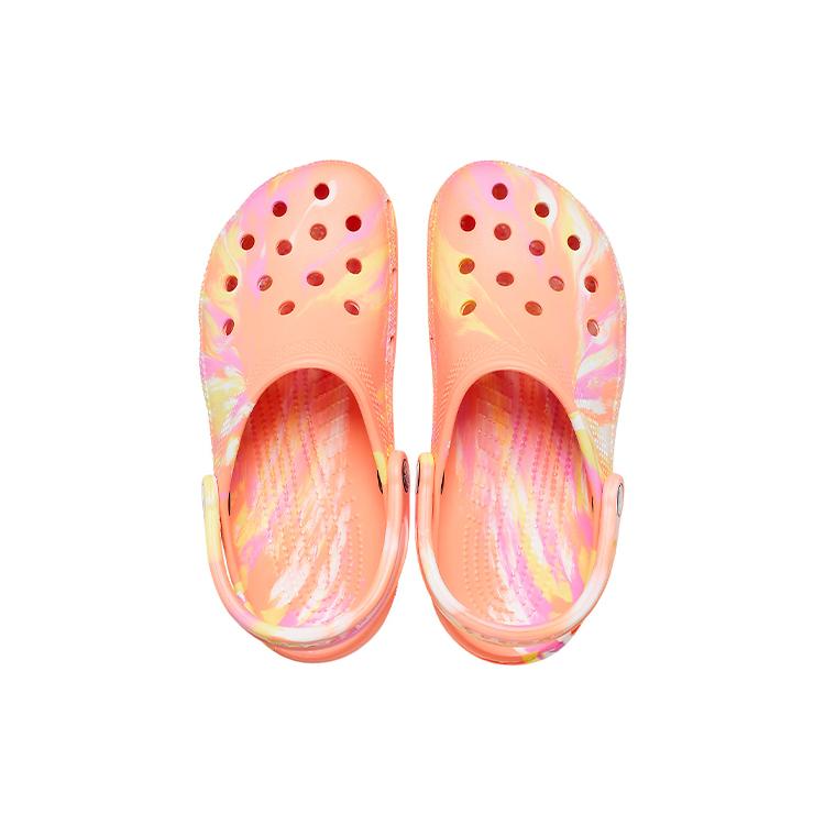 Crocs Classic Clog Marble Beach Sports Unisex Red Multi Color Sandals 'Red' 206867-83F