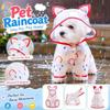 Dog Raincoat, Pet Four-Leg One-Piece Rain Jacket, Outdoor Walking Coat with Reflective Strips for Small Medium Dogs