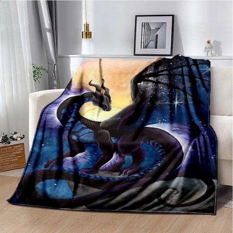 3D Printing Dragon Pattern Blanket Sheet Sofa Cover Office Hiking Watch TV Warm Blanket Picnic Blanket Bedroom Blanket
