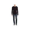 Polo Ralph Lauren FW23 Crew Neck Striped Logo Long Sleeve Knit Sweater Men Sweater Black 710917407-001