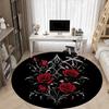 1pc Gothic Roses Chair Carpet for Office, Non-slip, Soft and Durable Office Rug for  Decoration, Perfect for Office yy260105047