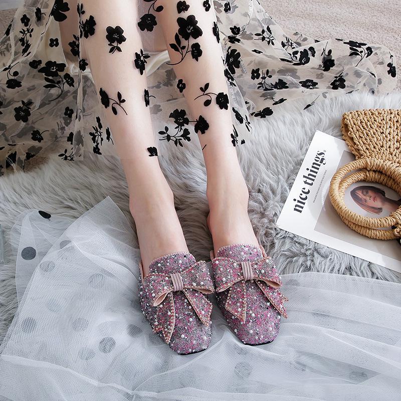 Women's Fashion Flat Soft Sole Half Slippers, Lazy Summer Sandals, Plus Sizes 41-43