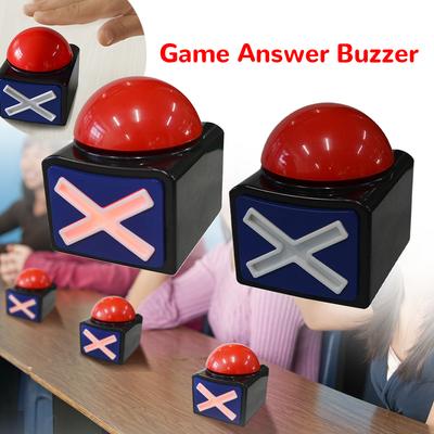 Red Alarm Sound Play Button with Sound and Light Trivia Quiz Got Talent Buzzer Wireless Buzzer for Contest/Game Show/ Party