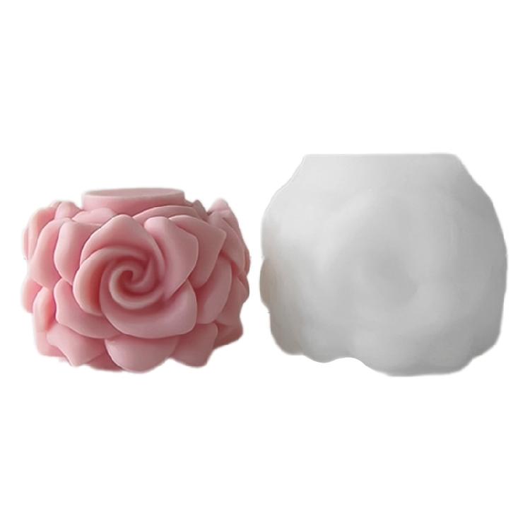 Flexible Silikonform Blumenform Duftkerzenformen Aromatherapie Herstellungsform Praktisches Schmuck Bastelwerkzeug