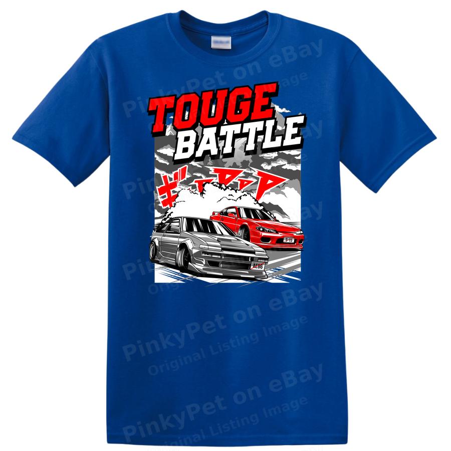 Touge Battle Car T Shirt Cool Drift Racing Graphic Tee Street Style AF86 S15