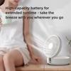 Remote-controlled USB Desktop Air Cooler with Timer and Night Light Functions Foldable 120° Automatic Rotation 3-Speed Fan