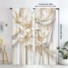 Rideaux à imprimé floral blanc Parfaits pour salon, chambre à coucher, bureau, cuisine, café Décoration Ensemble de 2 rideaux Élégants Fabriqués en polyester Avec poche pour tringle Lavables