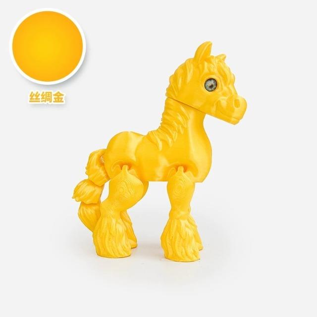2026 Cute Movable Joint 3D Printed Pony Statue Relief Sensory Toy Home Office Desktop Decor Children's Day Gift
