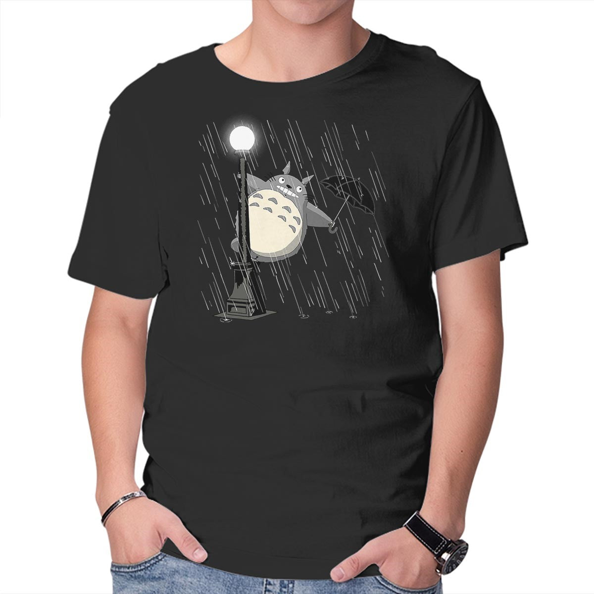 Unisex Crew Neck T-Shirt Just Singing in the Rain Graphic Short Sleeve Casual Tee XL