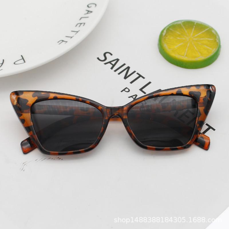 

Модные солнцезащитные очки «кошачий глаз» женские, красочные, конфетного цвета, простые солнцезащитные очки для защиты от ветра, очки для селфи леопардовый