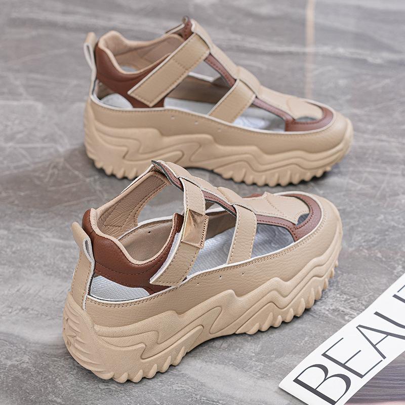 Cave Shoes Women's Summer New Sandals Fashionable Versatile Breathable Hollow Thick Sole Casual Child