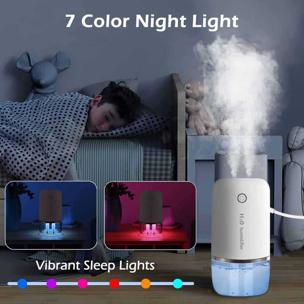 Portable Humidifier Aroma Diffuser Essential Oils Air Humidifier Rechargeable Nano Cool Mist Humidifiers For Bedroom Car Travel