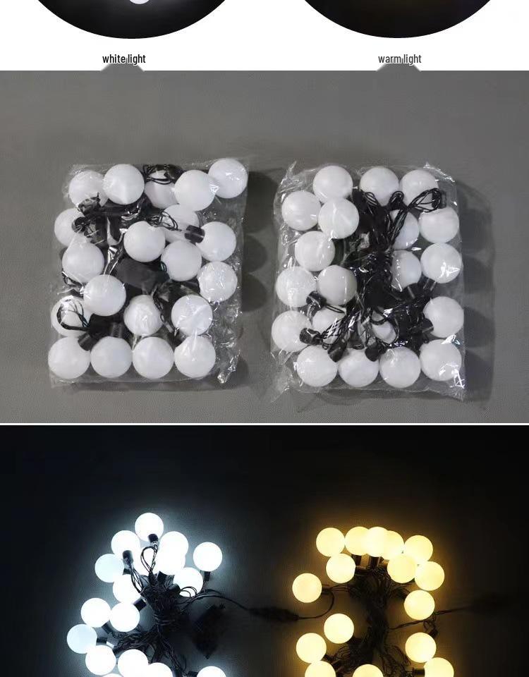 LED Ping Pong String Lights - Multi-Purpose Decorative Lights for Weddings, Festivals, Outdoor Camping, and Party Backgrounds