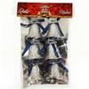 5cm Gold, Silver, Red Honeycomb Christmas Bells Hanging Tree Ornaments